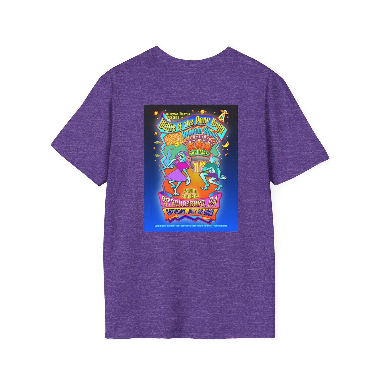 Solid Colors – 2025 Reunion Tee with Hand-Drawn Back Design and Pocket-Size Front Logo Softstyle T-Shirt (Various Colors Available)