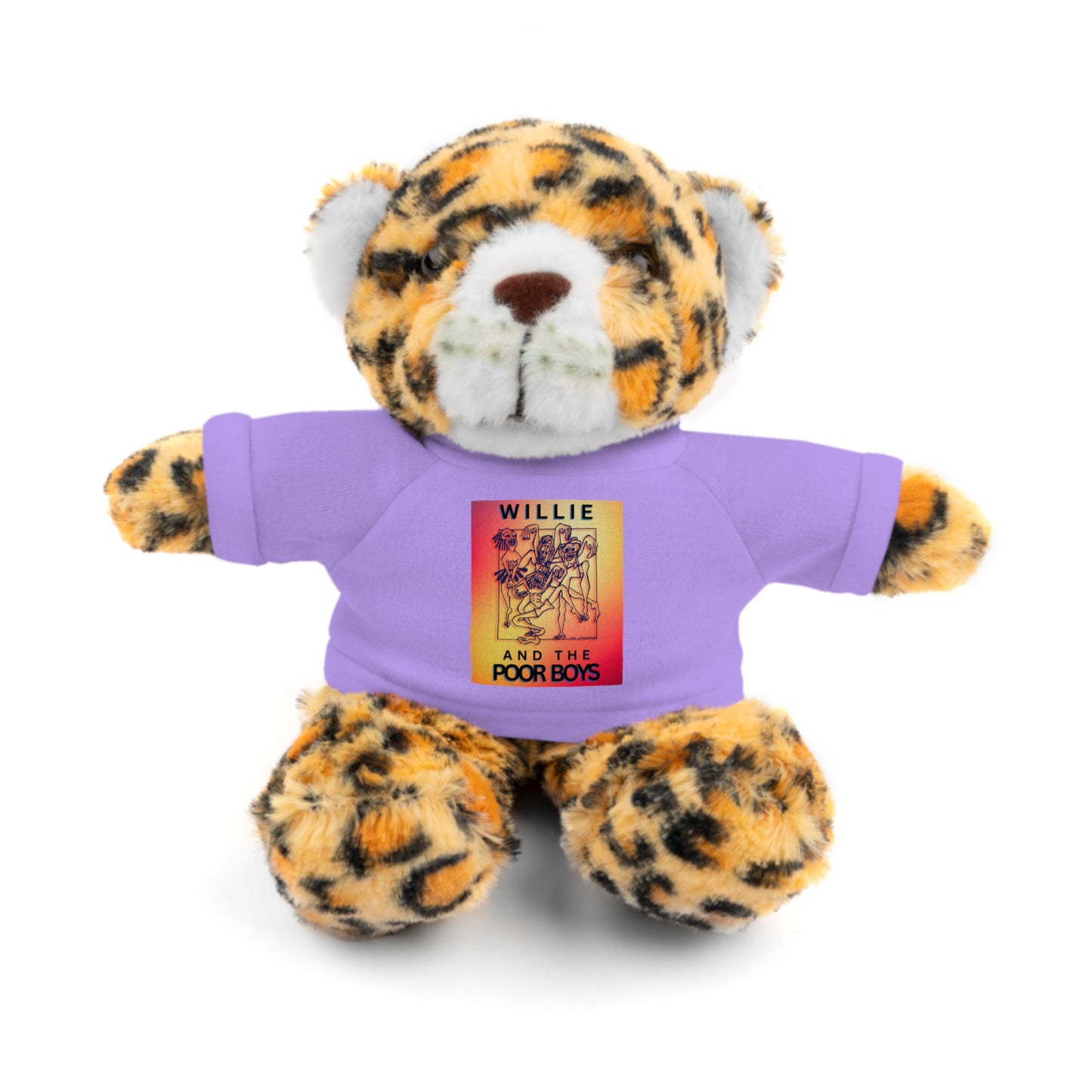 Willie & The Poor Boys 8" Plush Stuffed Animal – Choose 1 of 6 with Colorful T-Shirt