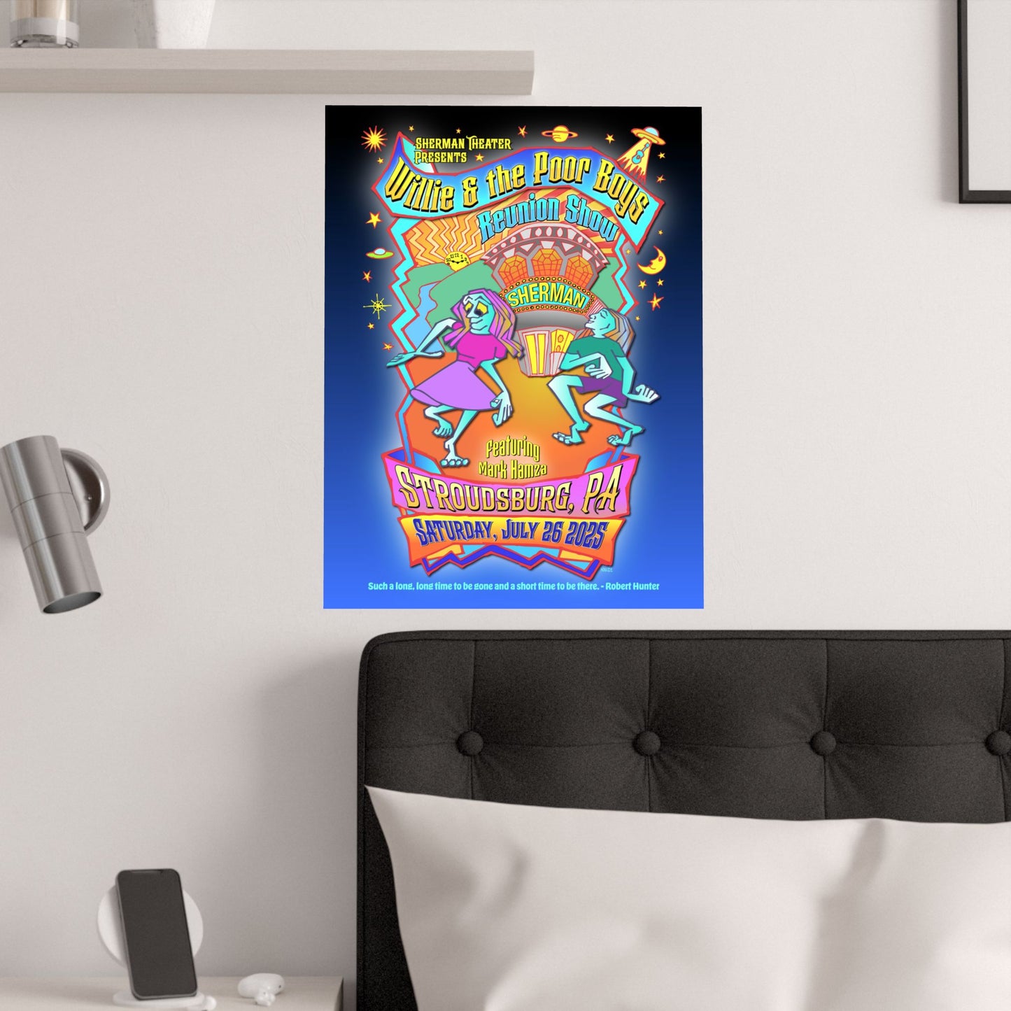 Limited Edition Reunion Poster – Willie and the Poor Boys - Artwork by Gary Knize (Satin Finish)
