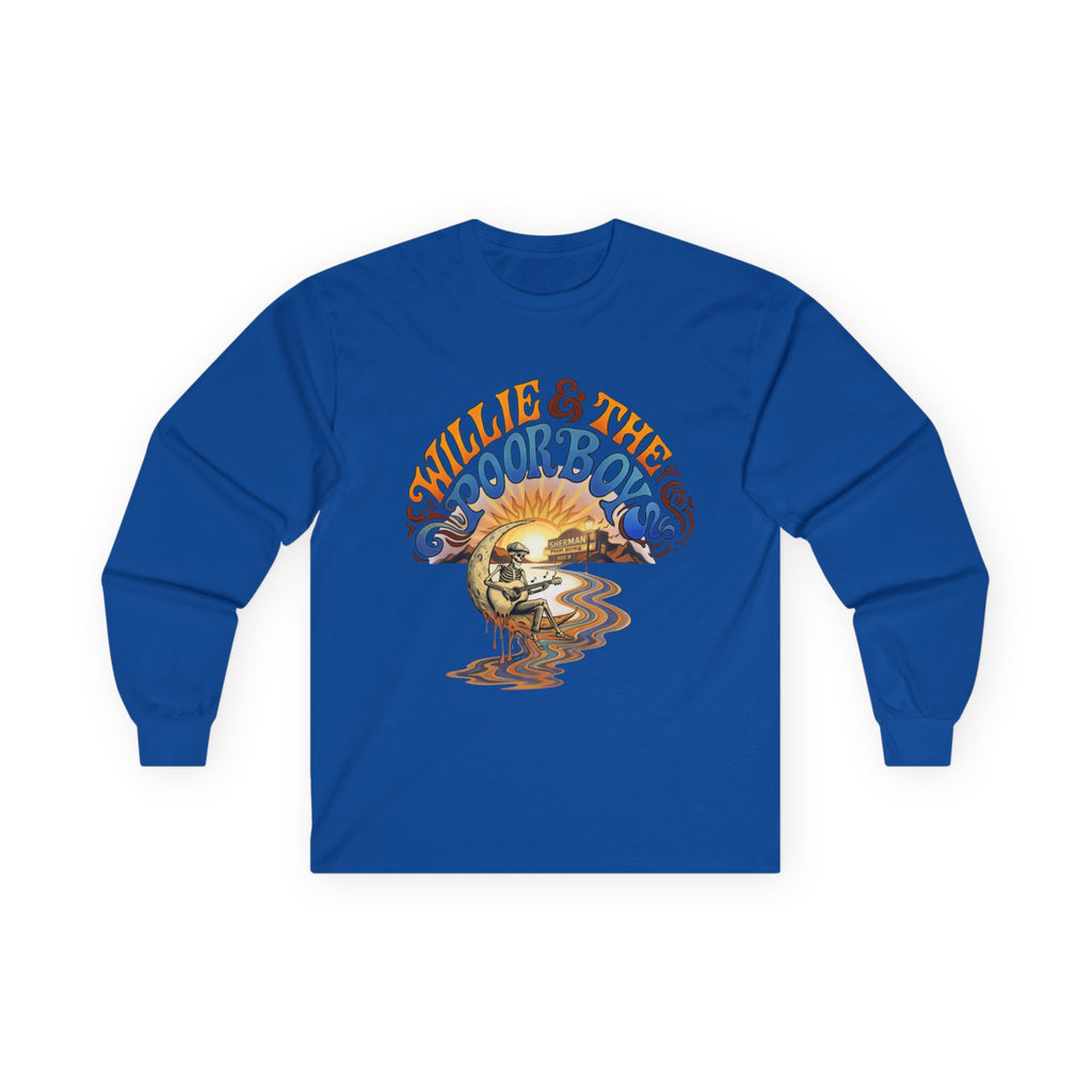 Medium Weight Long Sleeve Shirt - Willie & The Poor Boys Sherman Reunion Artwork