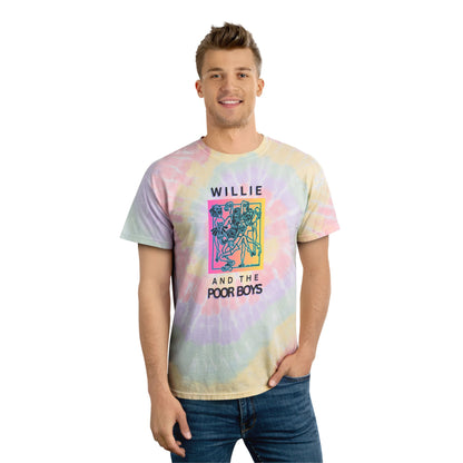 Tie Dye Spiral "Music & Memories" Artwork Back with Logo Front - Unisex Tee (2 colors available)