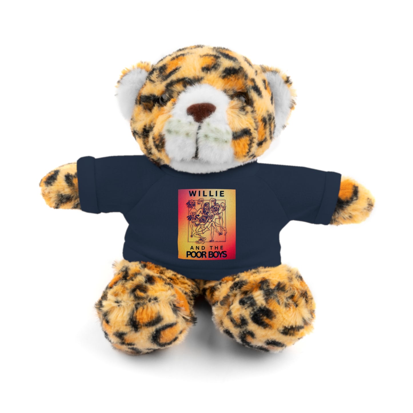 Willie & The Poor Boys 8" Plush Stuffed Animal – Choose 1 of 6 with Colorful T-Shirt
