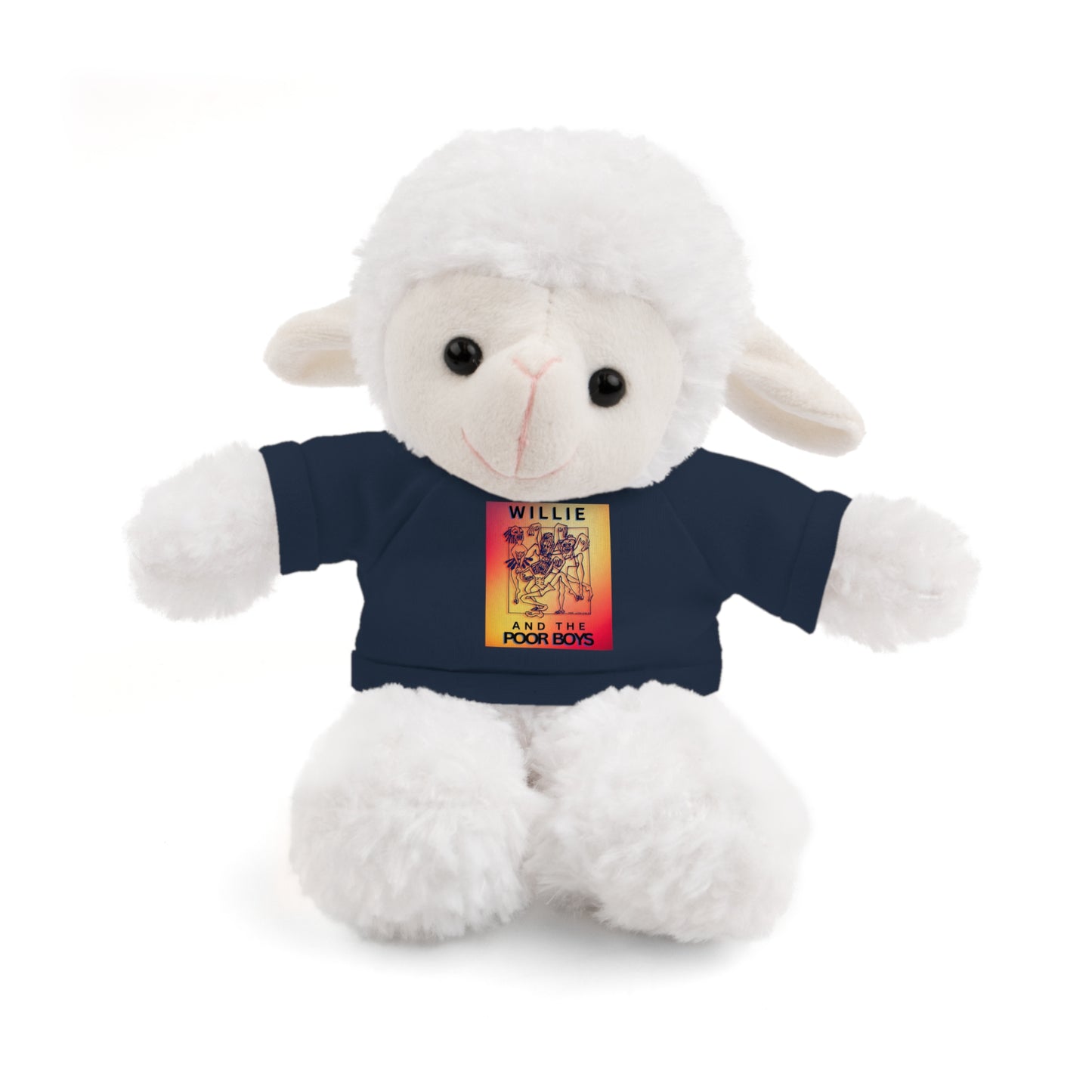 Willie & The Poor Boys 8" Plush Stuffed Animal – Choose 1 of 6 with Colorful T-Shirt