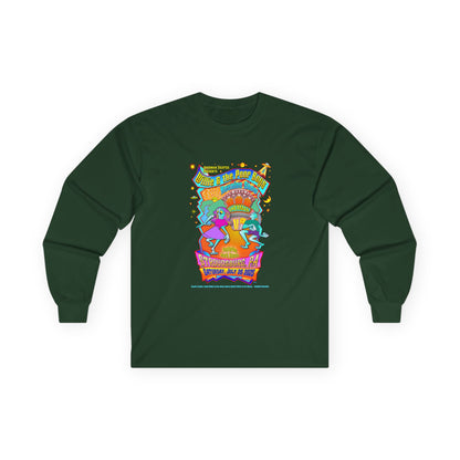 Unisex Long Sleeve Tee - 2025 Reunion Hand-Drawn Front with "Music & Memories" Artwork Back (Various Colors Available)