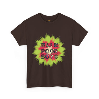Photo Collage Band Name Front with Tie-Dye Burst & 40 Years of Music & Memories Back – Unisex T-Shirt (Various Colors Available)