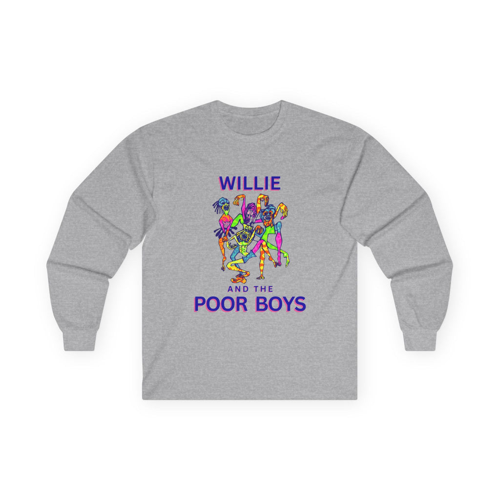 Medium Weight Long Sleeve Tee - Willie & The Poor Boys Sherman Reunion Artwork