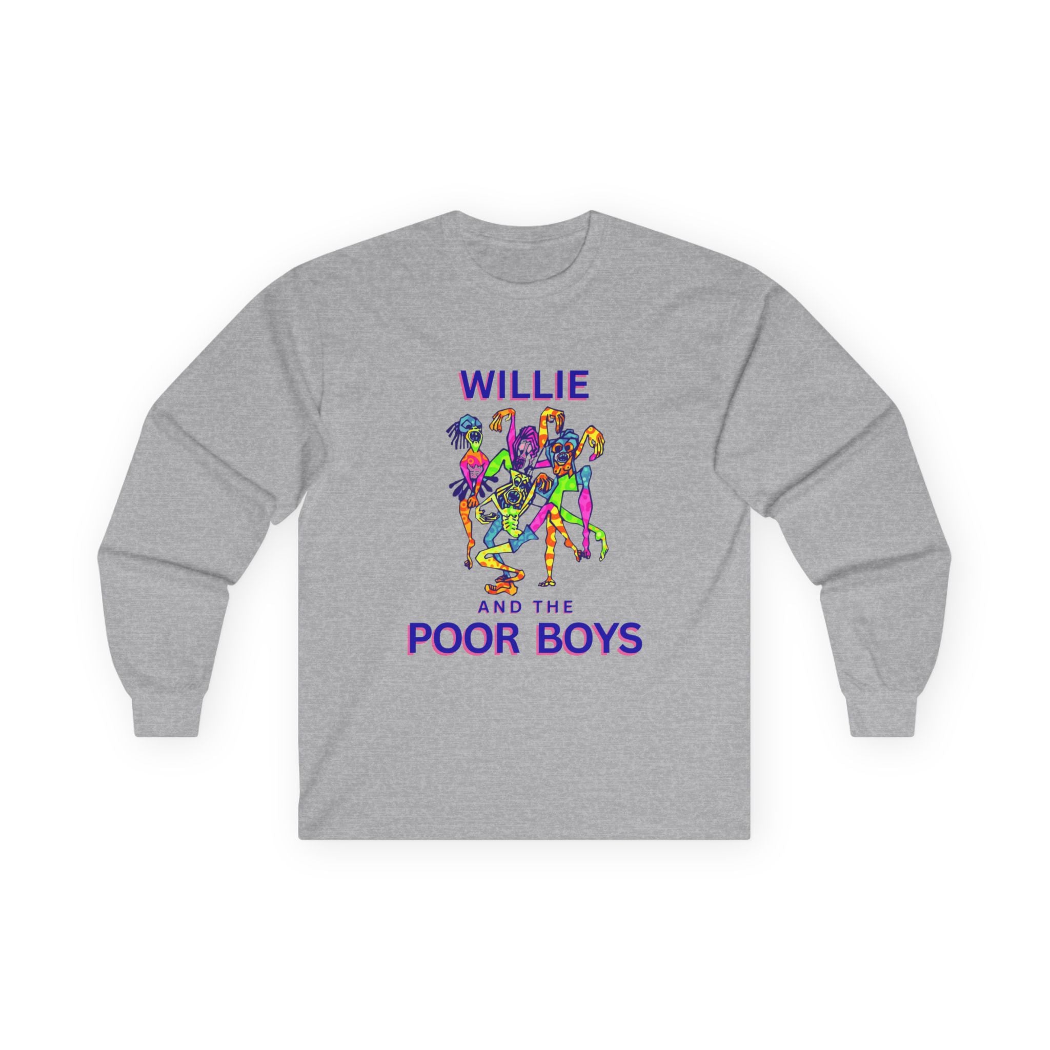 Medium Weight Long Sleeve Tee - Willie & The Poor Boys Sherman Reunion Artwork