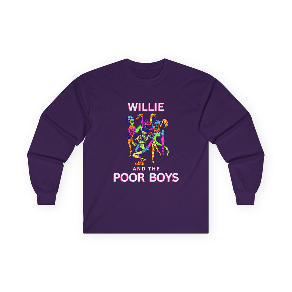 Medium Weight Long Sleeve Tee - Willie & The Poor Boys Sherman Reunion Artwork