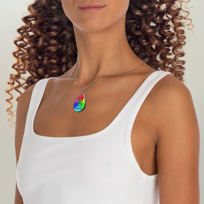 Tie-Dye Teardrop Trinket Necklace – Willie & The Poor Boys Oval Pendant