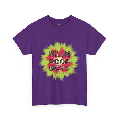Photo Collage Band Name Front with Tie-Dye Burst & 40 Years of Music & Memories Back – Unisex T-Shirt (Various Colors Available)
