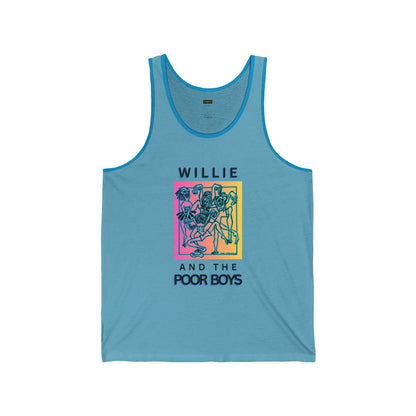 Unisex "Music & Memories" Artwork Back with Logo Front - Jersey Tank Top