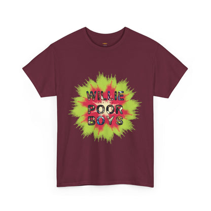 Photo Collage Band Name Front with Tie-Dye Burst & 40 Years of Music & Memories Back – Unisex T-Shirt (Various Colors Available)
