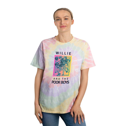 Tie Dye Spiral "Music & Memories" Artwork Back with Logo Front - Unisex Tee (2 colors available)