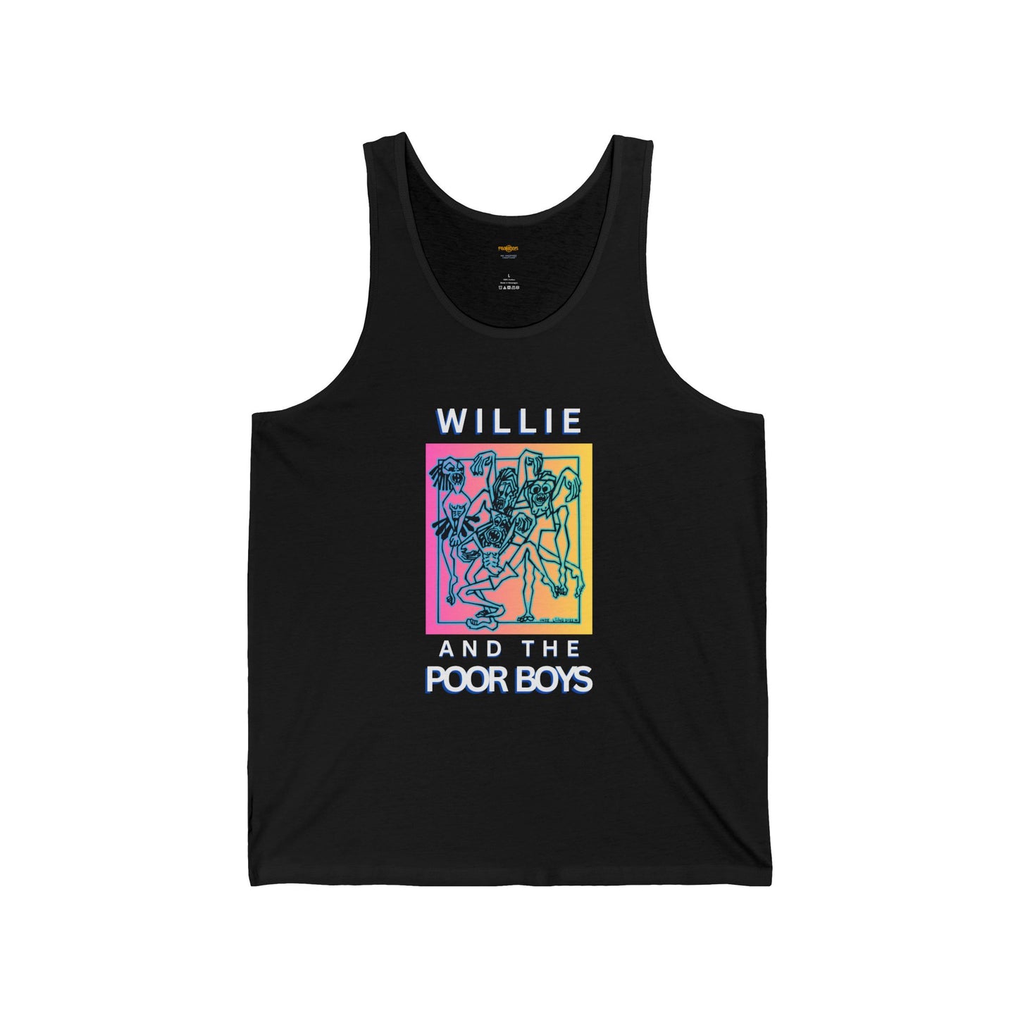 Unisex "Music & Memories" Artwork Back with Logo Front - Jersey Tank Top
