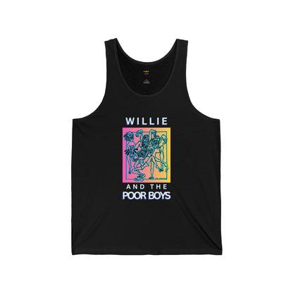 Unisex "Music & Memories" Artwork Back with Logo Front - Jersey Tank Top