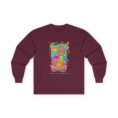 Unisex Long Sleeve Tee - 2025 Reunion Hand-Drawn Front with "Music & Memories" Artwork Back (Various Colors Available)