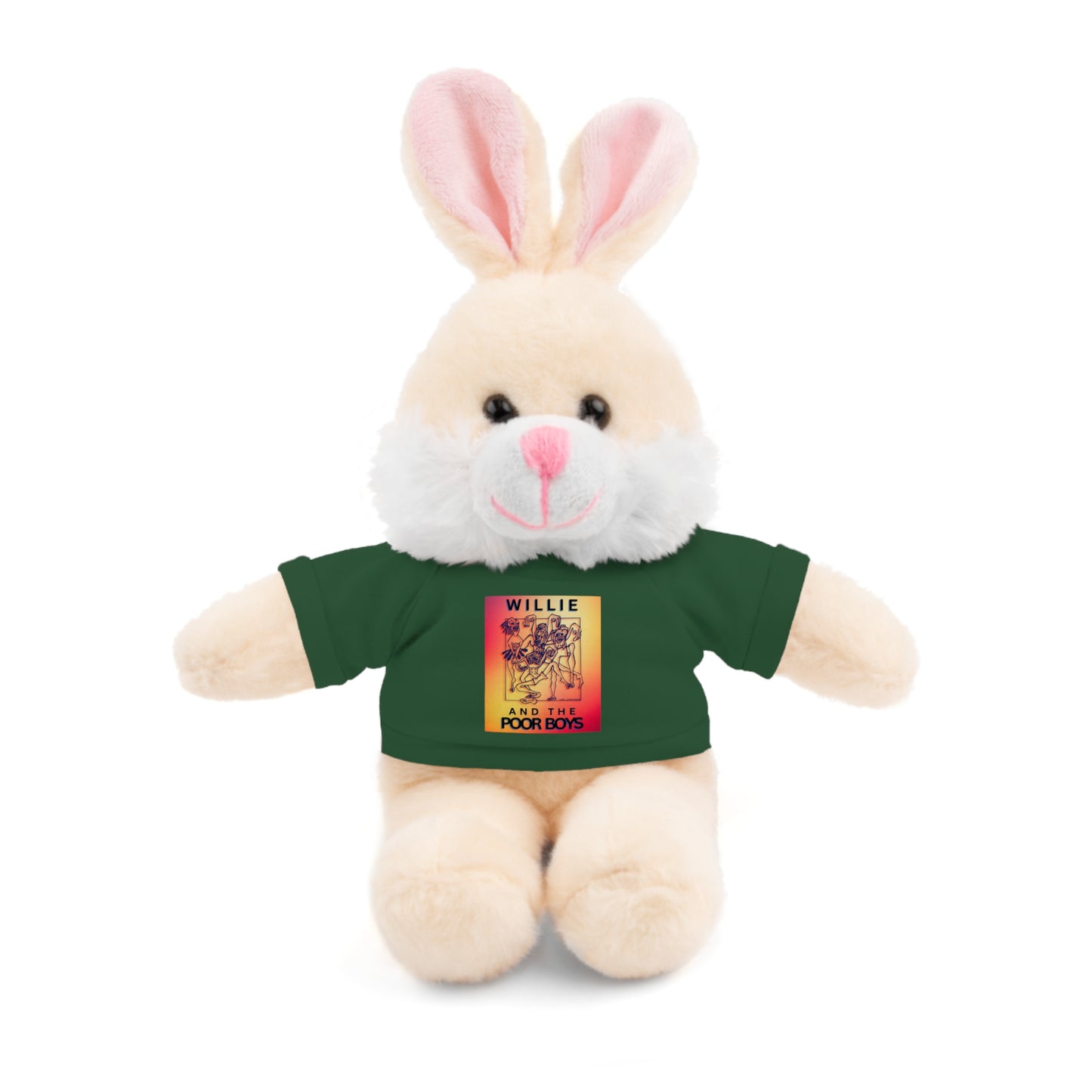 Willie & The Poor Boys 8" Plush Stuffed Animal – Choose 1 of 6 with Colorful T-Shirt