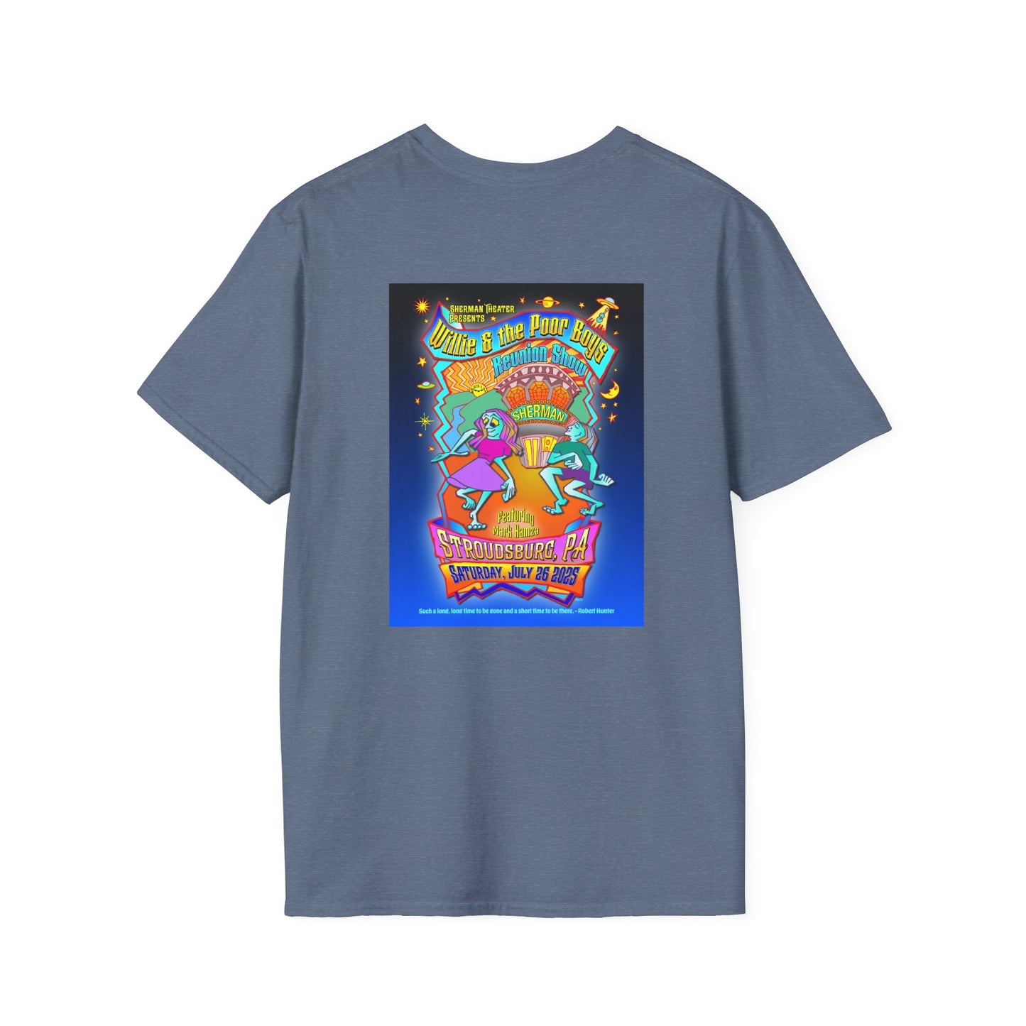 Solid Colors – 2025 Reunion Tee with Hand-Drawn Back Design and Pocket-Size Poor Boys Logo Softstyle T-Shirt (Various Colors Available)
