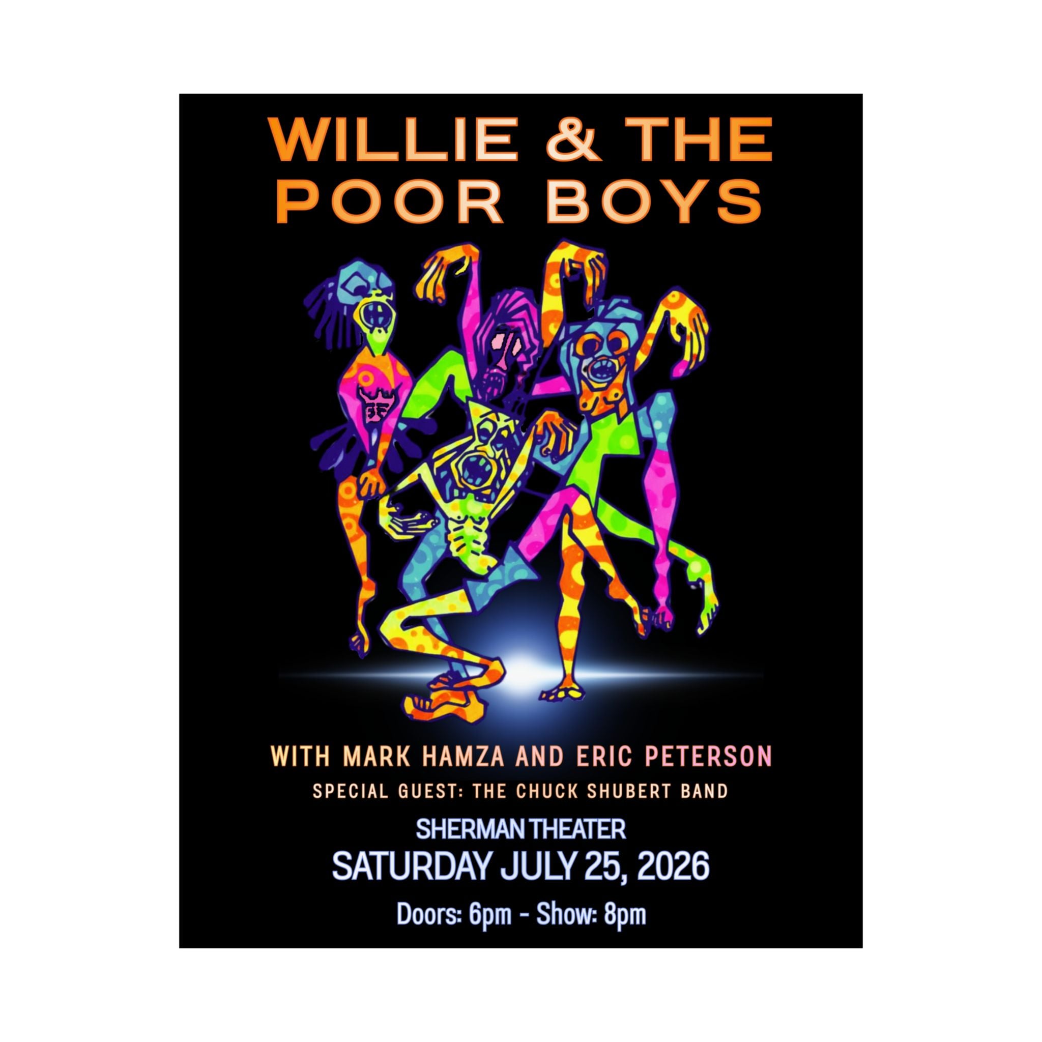 Willie & The Poor Boys 2026 Reunion Poster – Satin Finish, Museum-Grade Quality