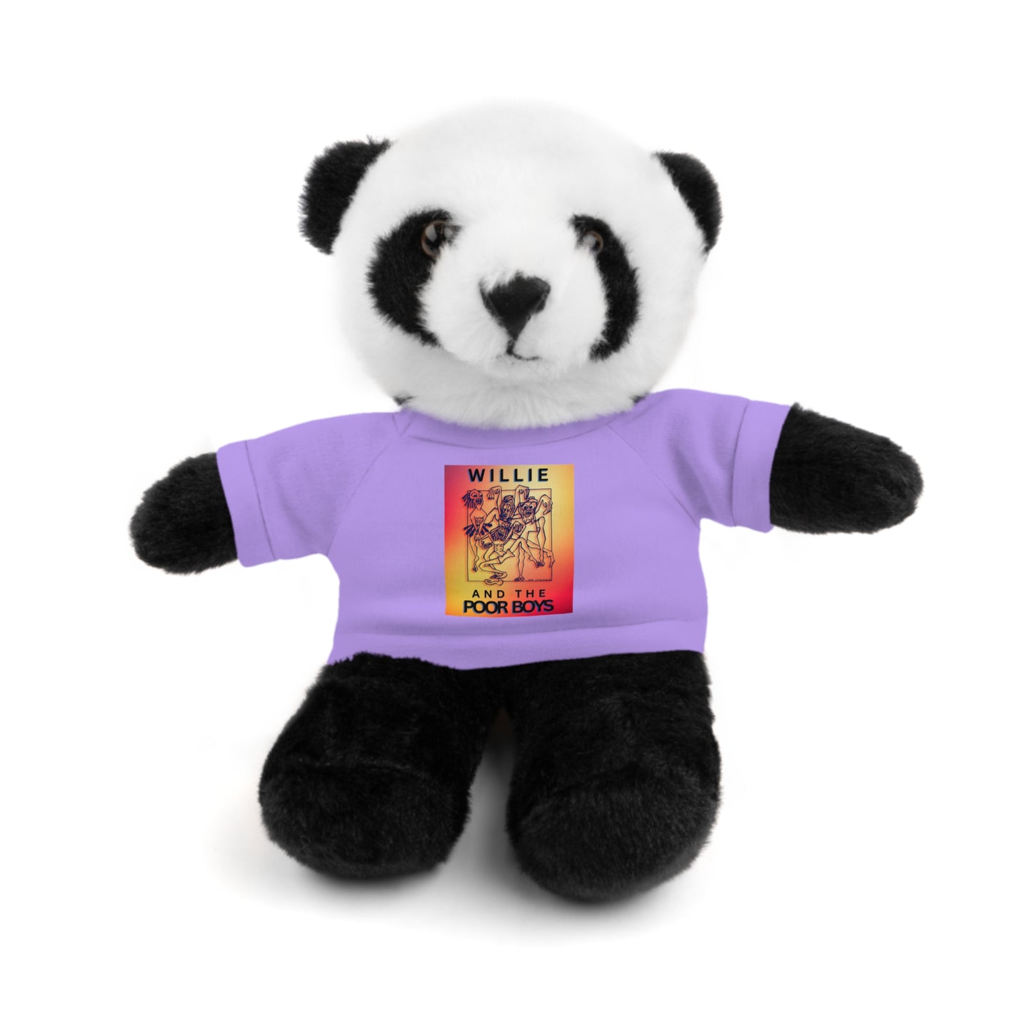 Willie & The Poor Boys 8" Plush Stuffed Animal – Choose 1 of 6 with Colorful T-Shirt