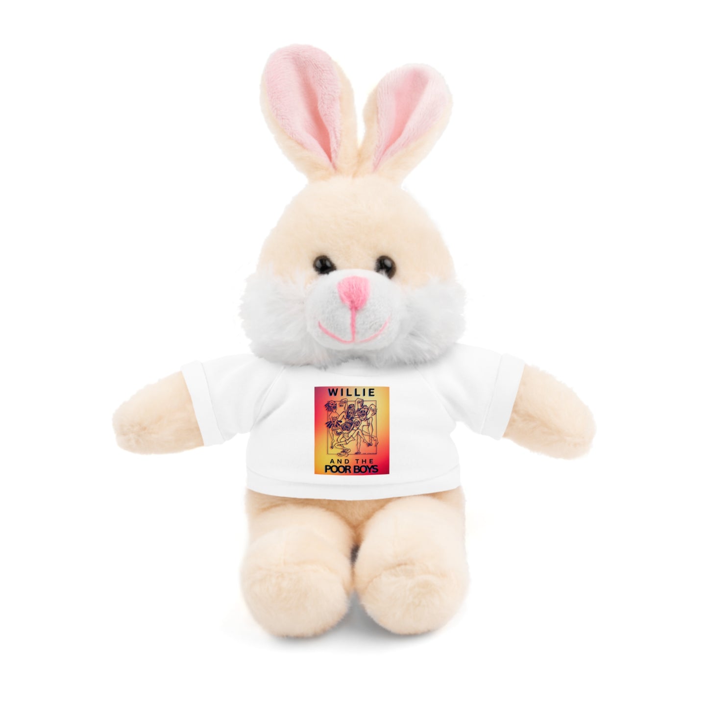 Willie & The Poor Boys 8" Plush Stuffed Animal – Choose 1 of 6 with Colorful T-Shirt