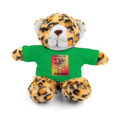 Willie & The Poor Boys 8" Plush Stuffed Animal – Choose 1 of 6 with Colorful T-Shirt