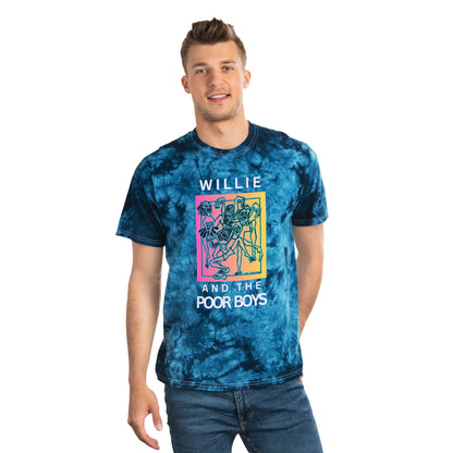 Tie Dye "Music & Memories" Instrument Artwork Back / Logo Front – Crystal Tie-Dye Tee (2 colors available)