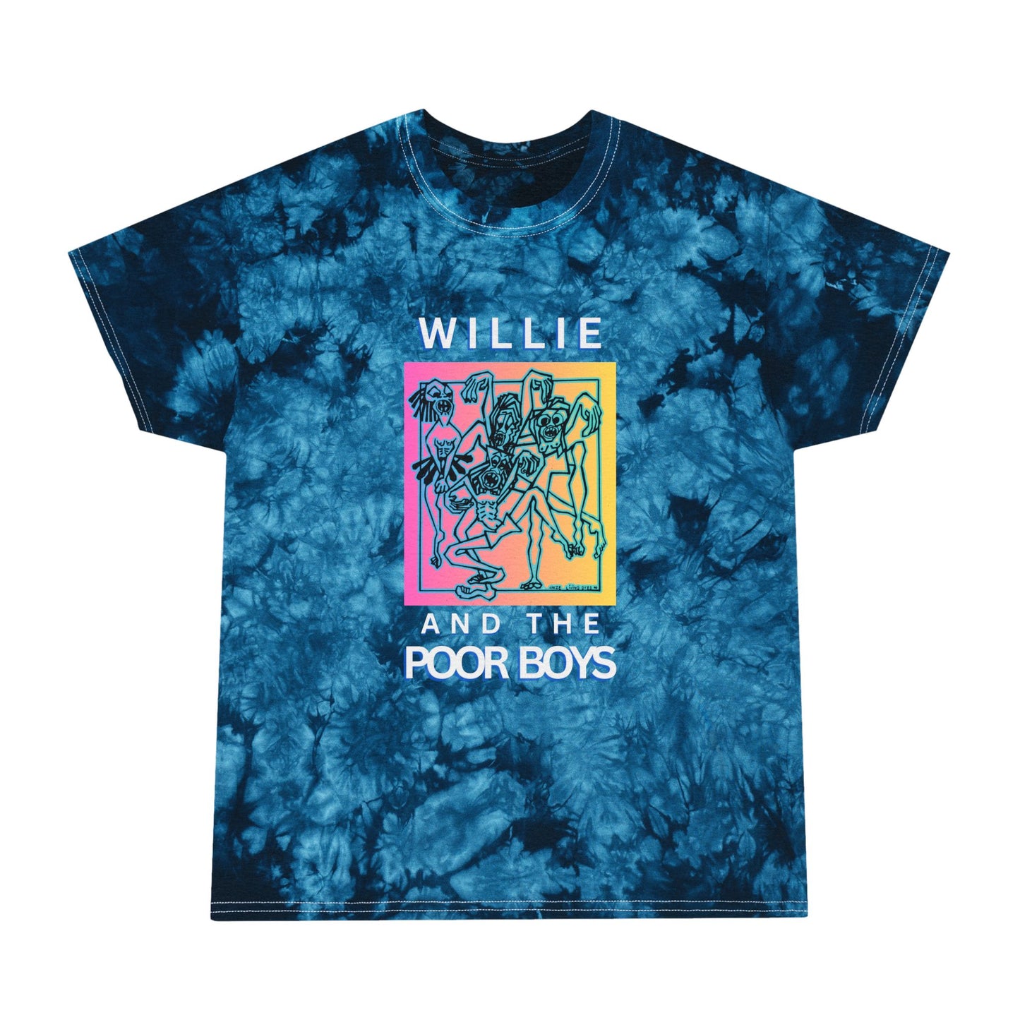 Tie Dye "Music & Memories" Instrument Artwork Back / Logo Front – Crystal Tie-Dye Tee (2 colors available)