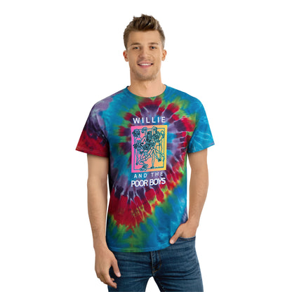 Tie Dye Spiral "Music & Memories" Artwork Back with Logo Front - Unisex Tee (2 colors available)