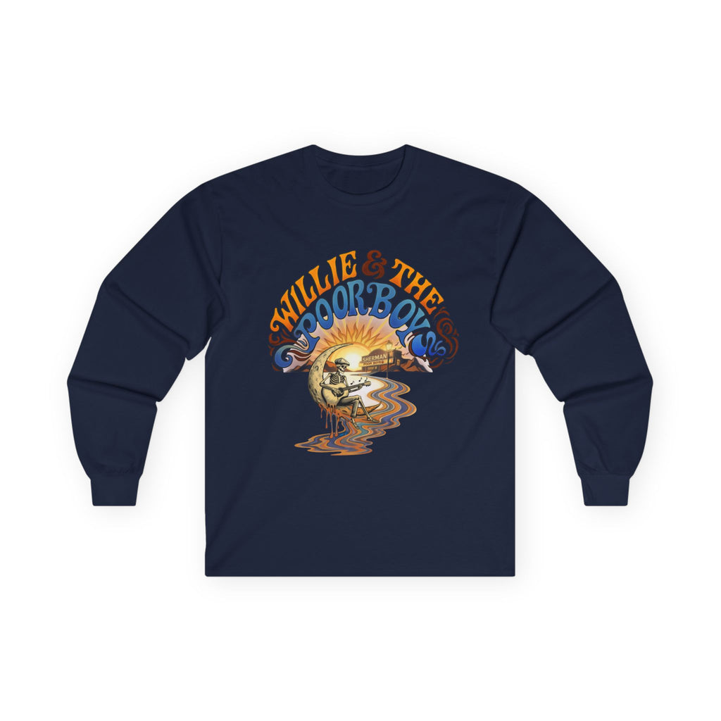 Medium Weight Long Sleeve Shirt - Willie & The Poor Boys Sherman Reunion Artwork
