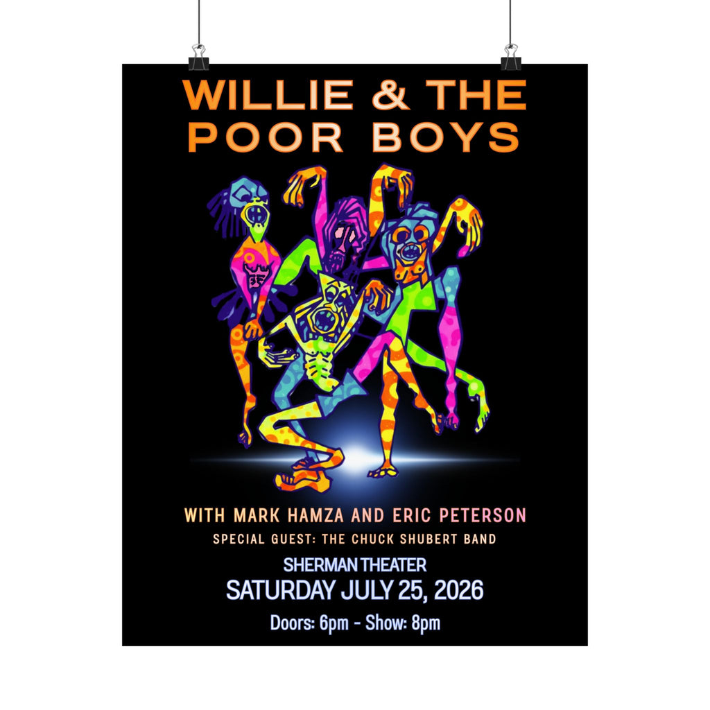 Willie & The Poor Boys 2026 Reunion Poster – Satin Finish, Museum-Grade Quality