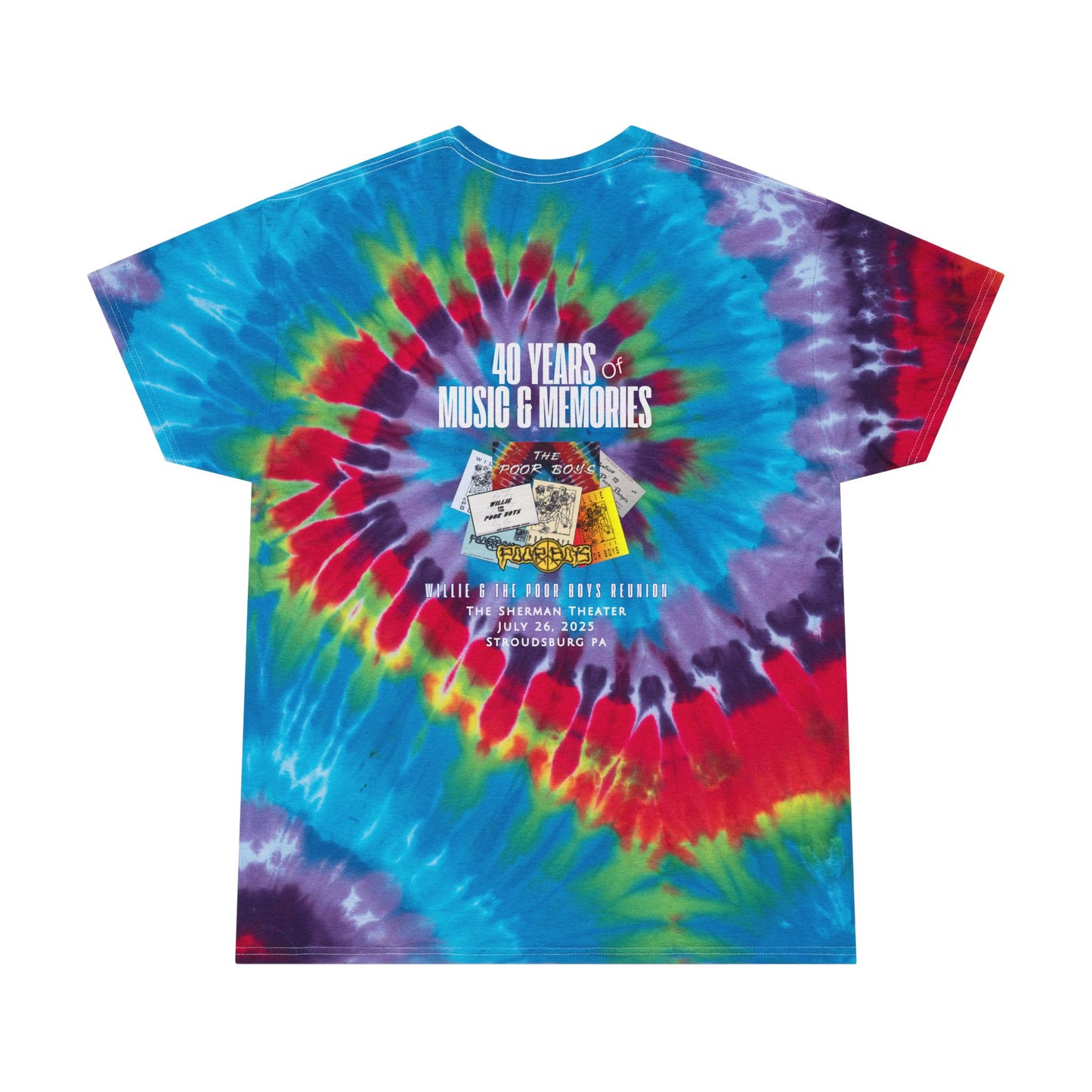 Tie-Dye Vintage Photo Front with Original Memorabilia Tribute Back (2 colors available)