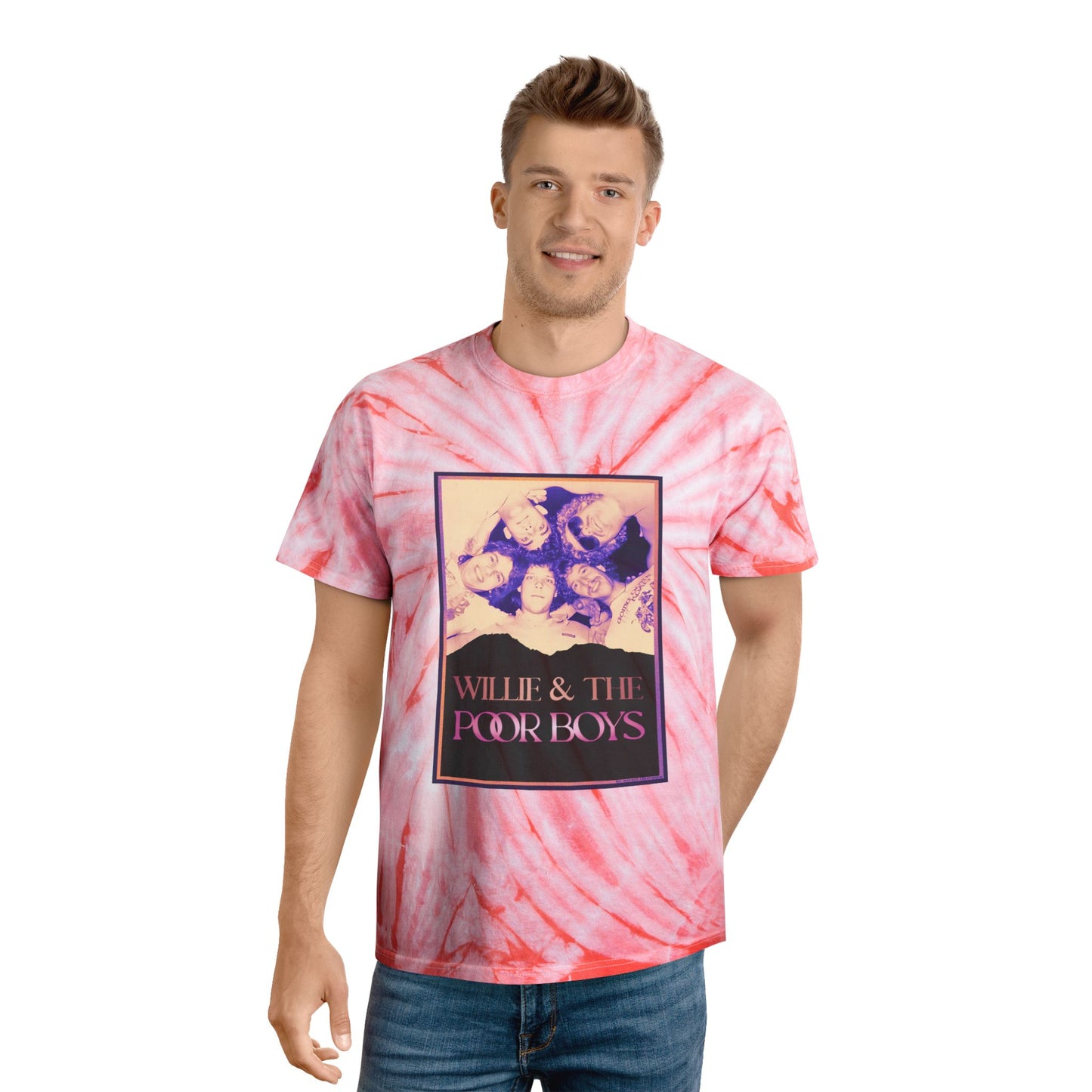 Tie-Dye - Vintage Photo Front with "Music & Memories" Artwork Back  - Unisex T-Shirt (4 colors available)