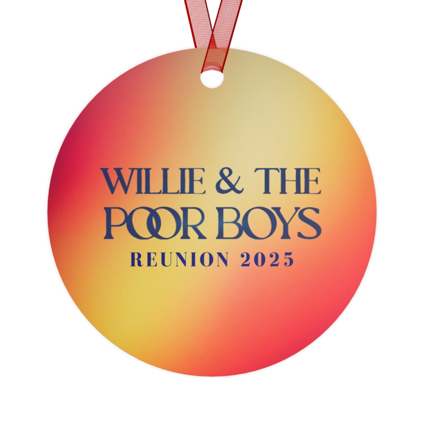 Willie & The Poor Boys Reunion Ornament – 2-Sided Metal Keepsake (Round, Bell, Oval, Tree)
