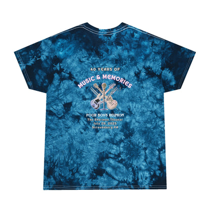 Tie Dye "Music & Memories" Instrument Artwork Back / Logo Front – Crystal Tie-Dye Tee (2 colors available)