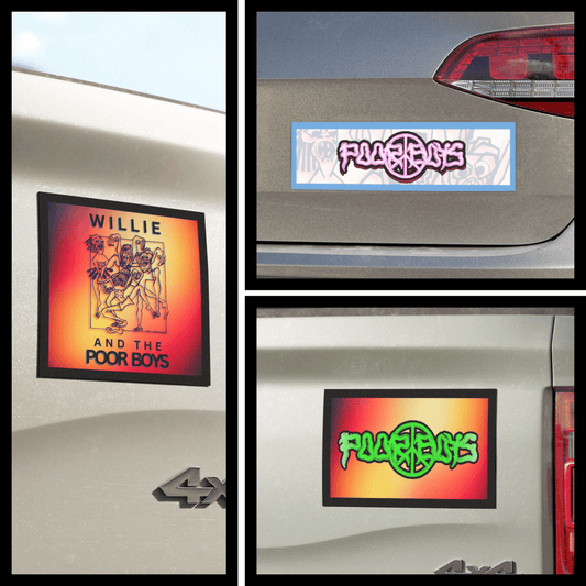 Willie & The Poor Boys Car Magnets – 3 Unique Designs