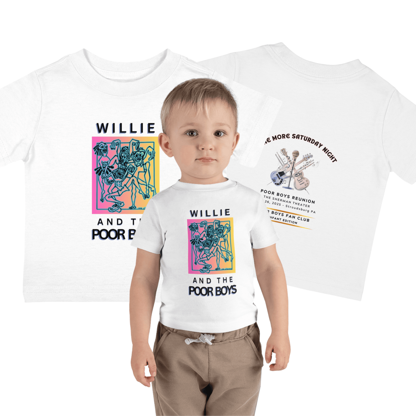 Infant Cotton Jersey Tee – Fan Club Infant Edition with “One More Saturday Night” Back & Logo Front