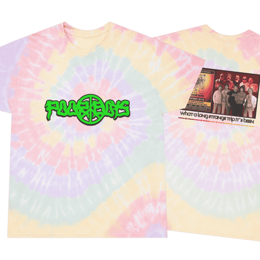 Tie-Dye "What a Long Strange Trip It’s Been" Then & Now Photo Back with Poor Boys Logo Front T-Shirt (2 colors available)