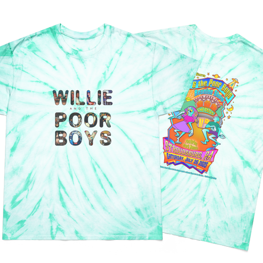 Tie-Dye - Photo Collage Band Name Front with the 2025 Reunion Hand-Drawn Back Design  - Unisex T-Shirt (4 colors available)
