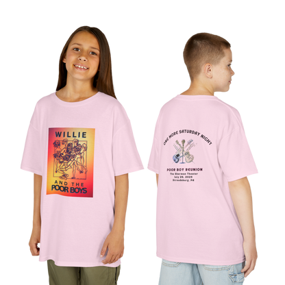 Kids Tee - "One More Saturday Night" with Instruments Artwork Back & Band Logo Front