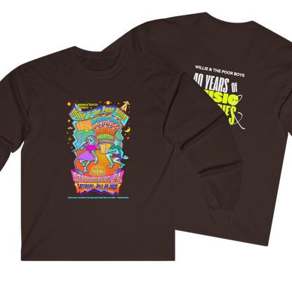 Unisex Long Sleeve Tee - 2025 Reunion Hand-Drawn Front with "Music & Memories" Artwork Back (Various Colors Available)