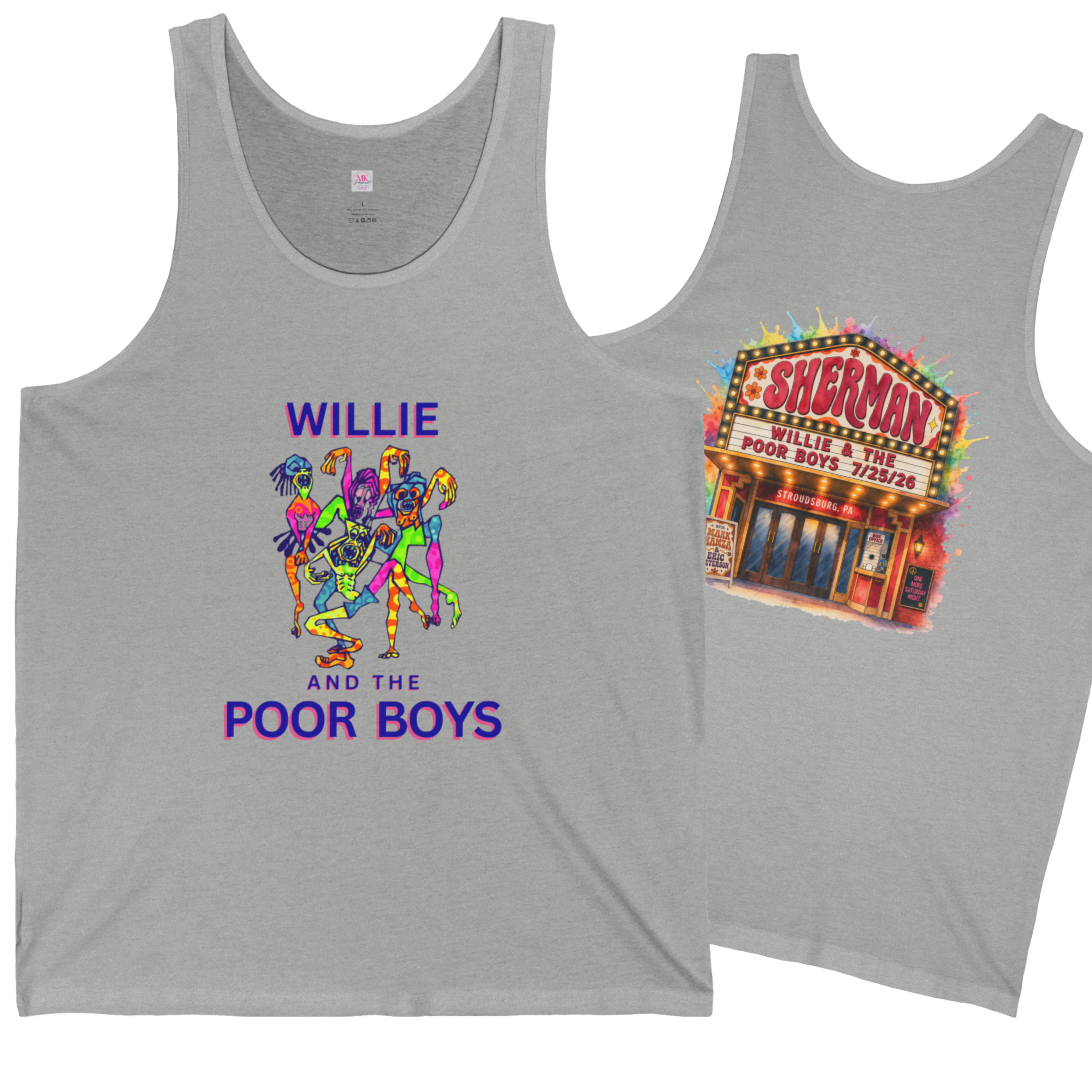 Unisex Willie & The Poor Boys Sherman Reunion Artwork Tank Top