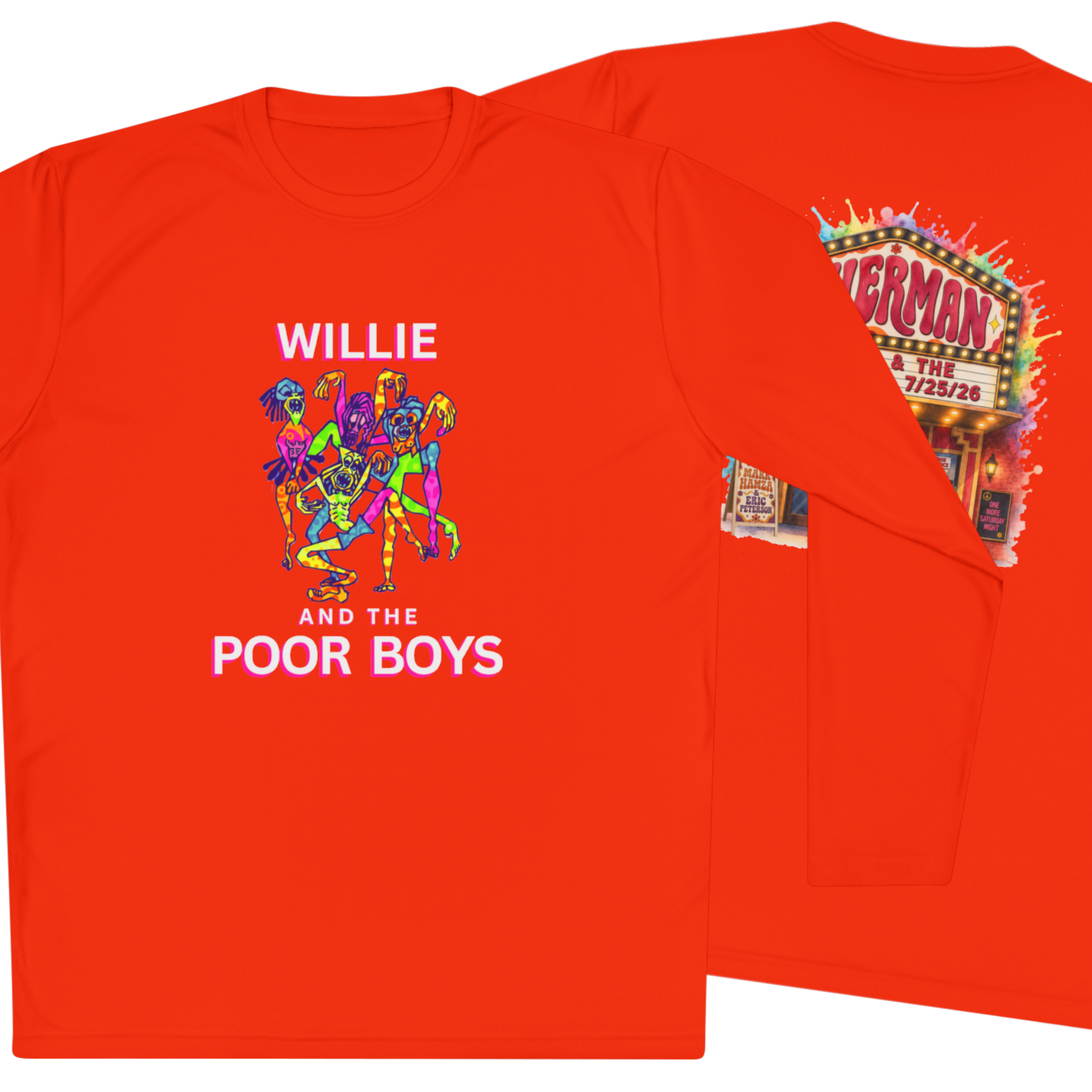 Lightweight Willie & The Poor Boys Sherman Reunion Artwork Long Sleeve Tee