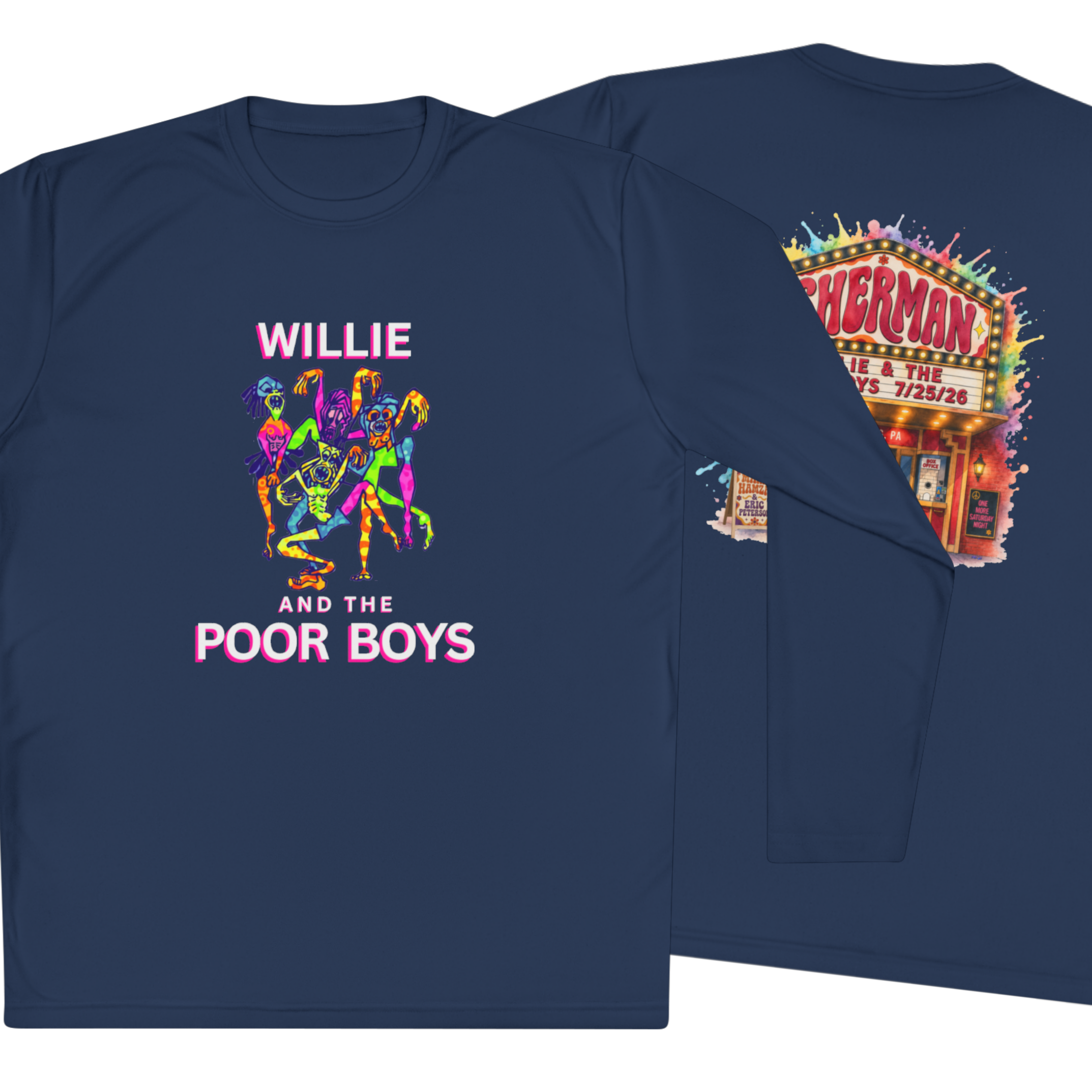 Lightweight Willie & The Poor Boys Sherman Reunion Artwork Long Sleeve Tee