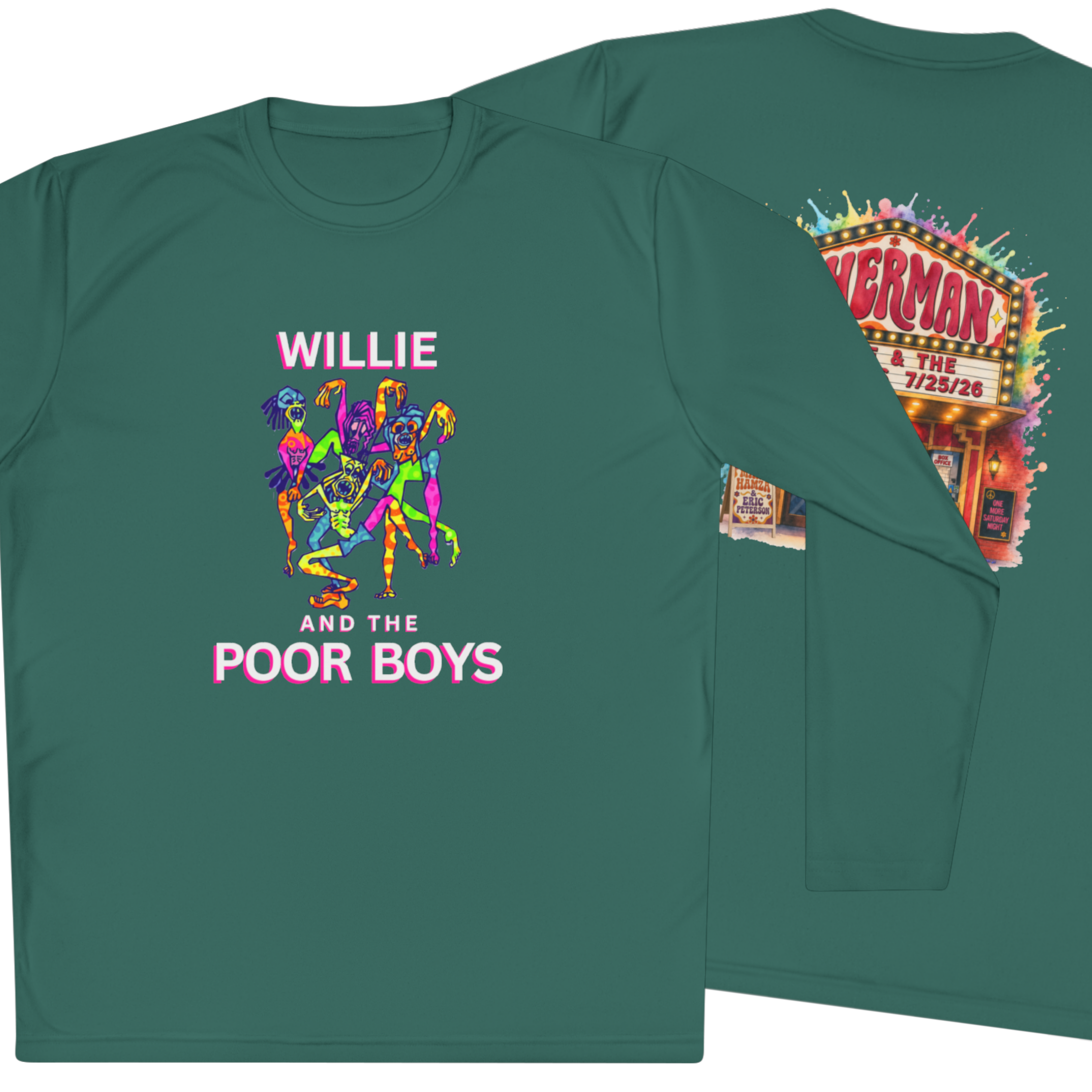 Lightweight Willie & The Poor Boys Sherman Reunion Artwork Long Sleeve Tee