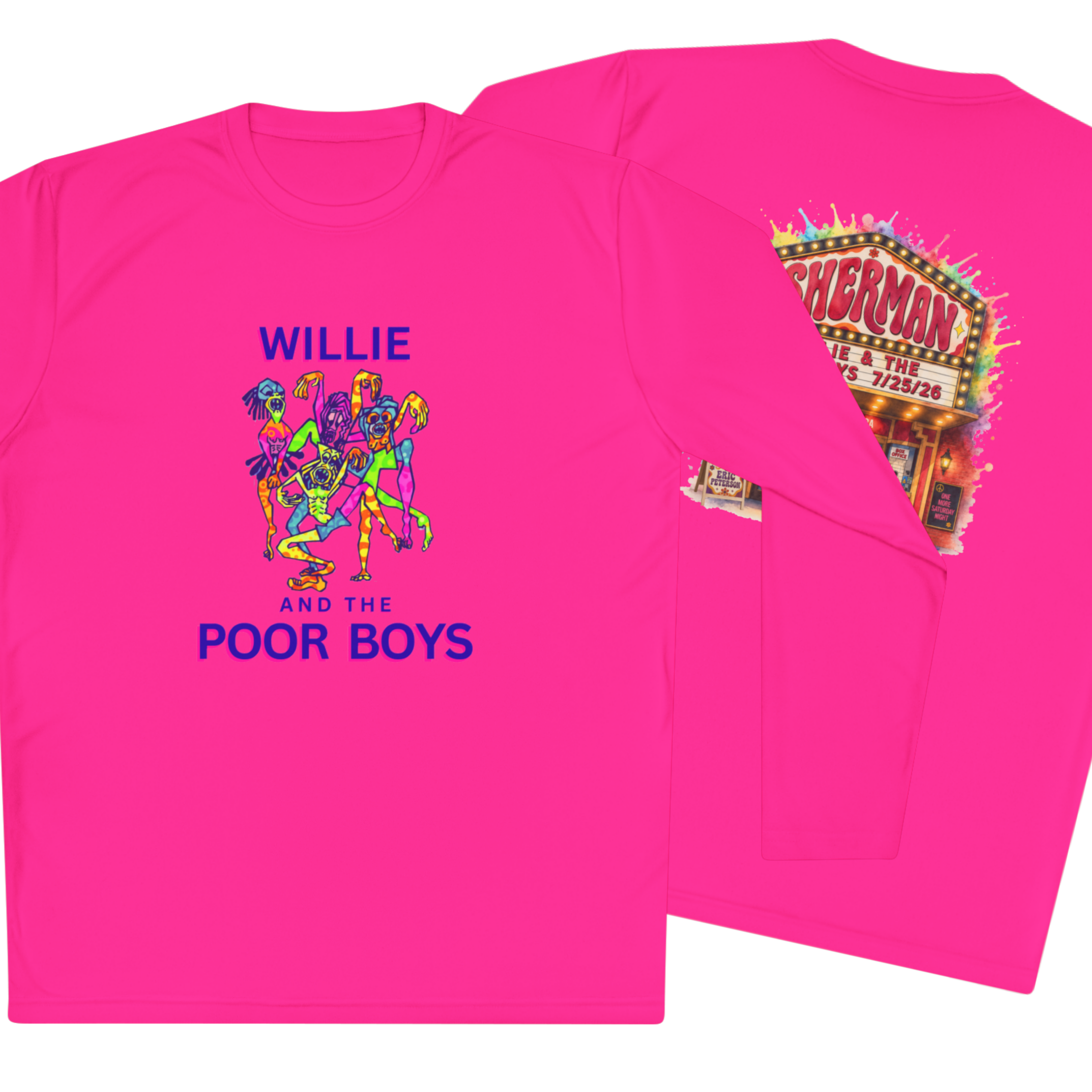 Lightweight Willie & The Poor Boys Sherman Reunion Artwork Long Sleeve Tee