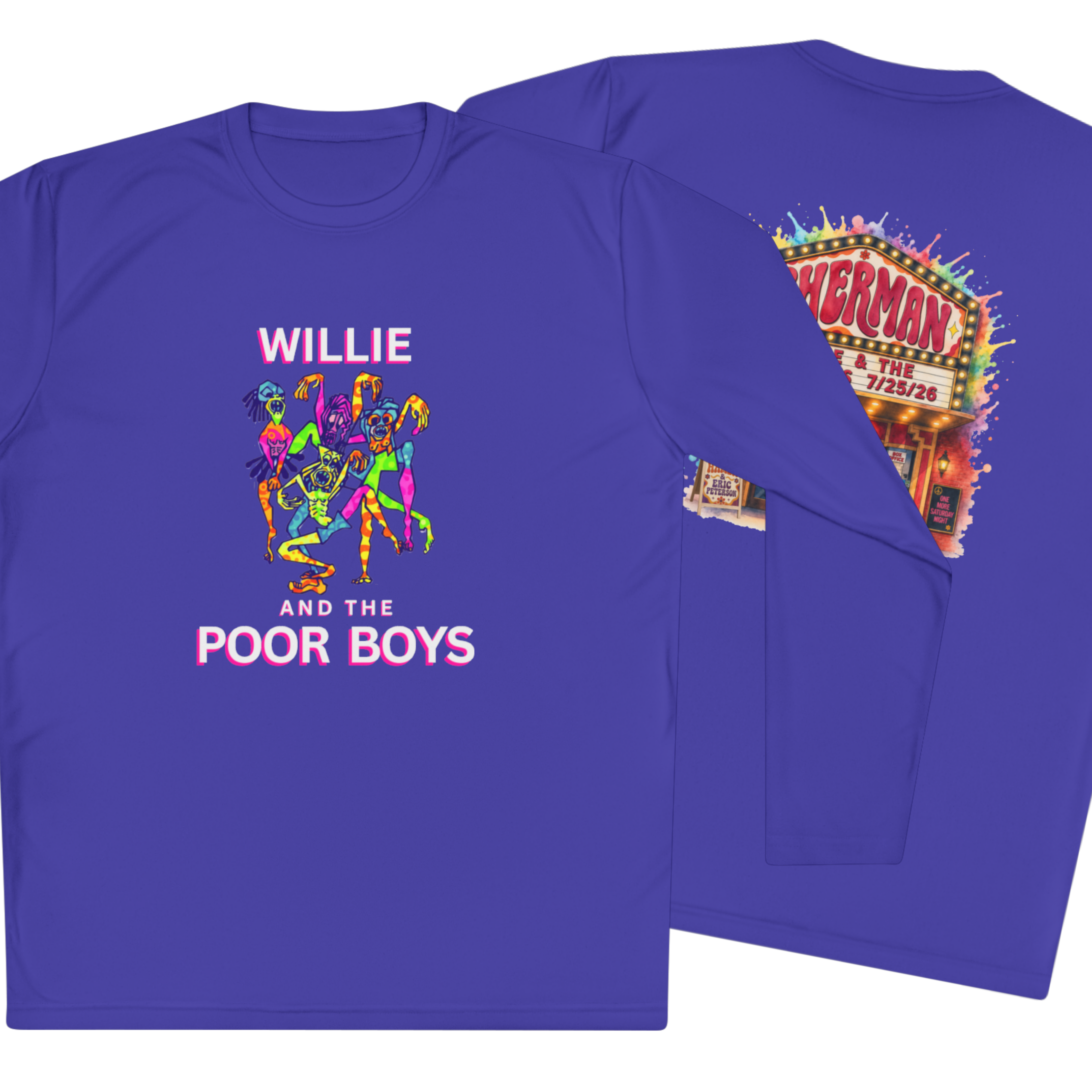 Lightweight Willie & The Poor Boys Sherman Reunion Artwork Long Sleeve Tee