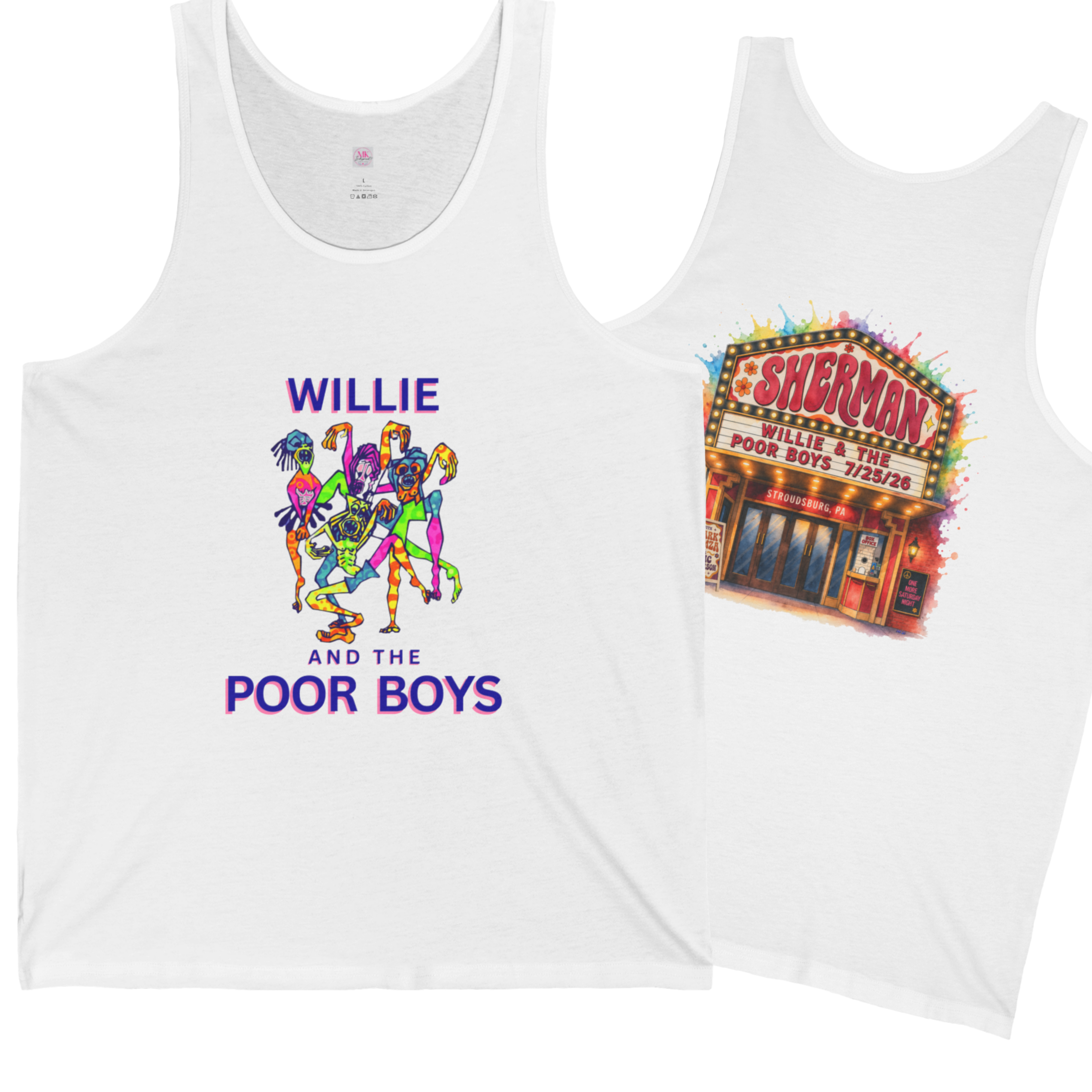 Unisex Willie & The Poor Boys Sherman Reunion Artwork Tank Top