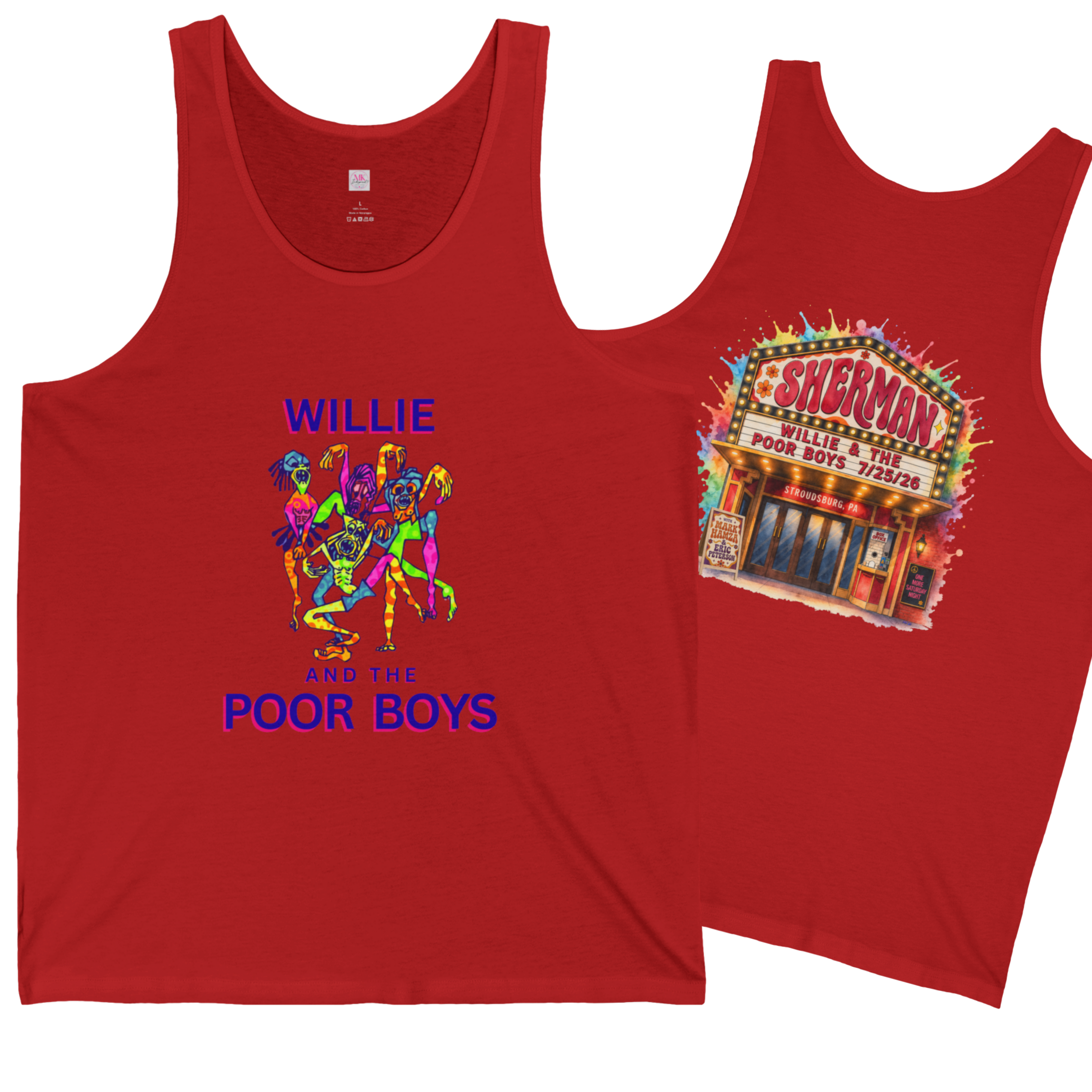 Unisex Willie & The Poor Boys Sherman Reunion Artwork Tank Top