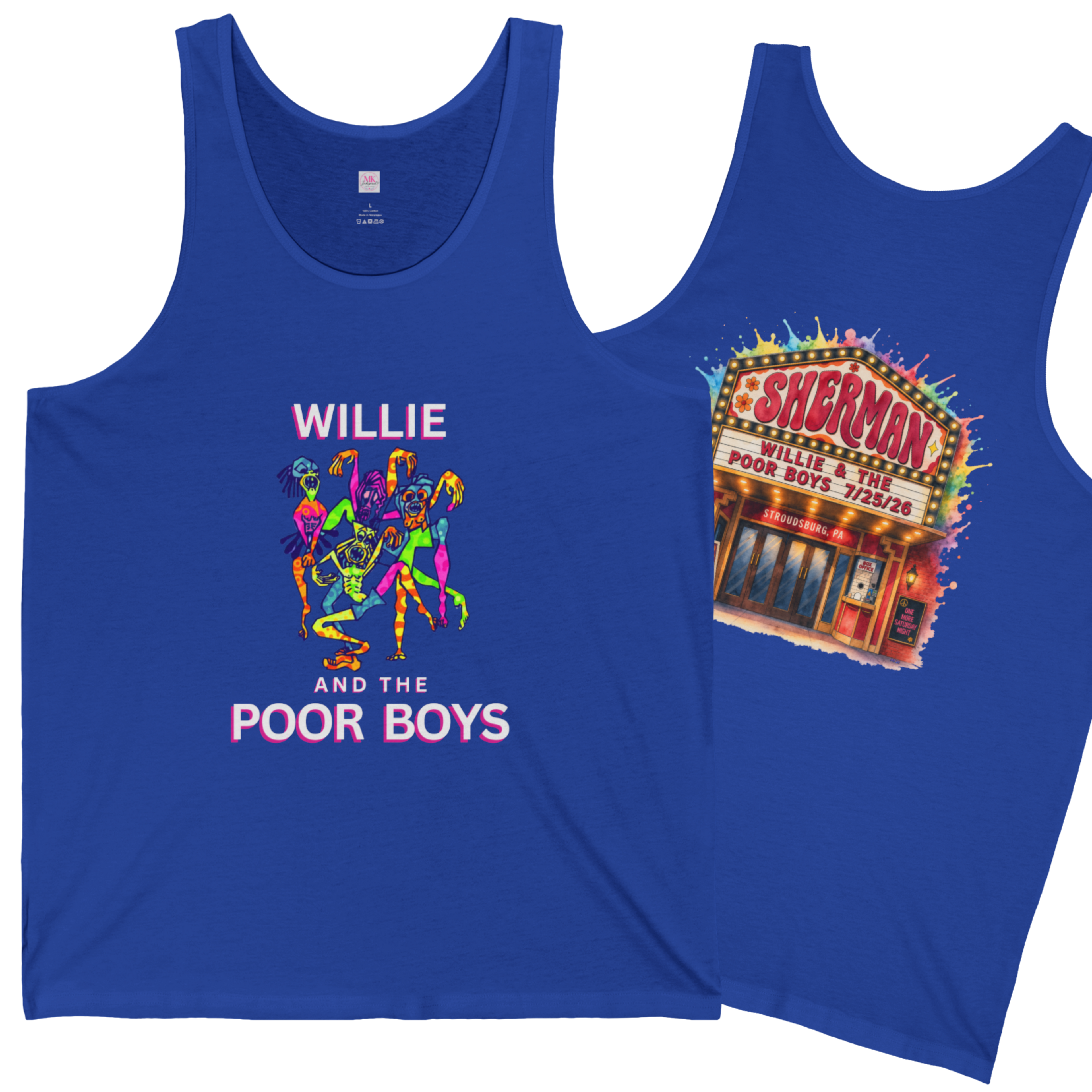 Unisex Willie & The Poor Boys Sherman Reunion Artwork Tank Top